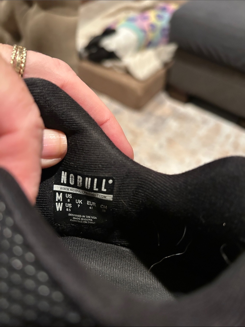 NOBULL unisex Men's 8 women’s 9.5 Outwork Trainer — Black - Picture 8 of 10
